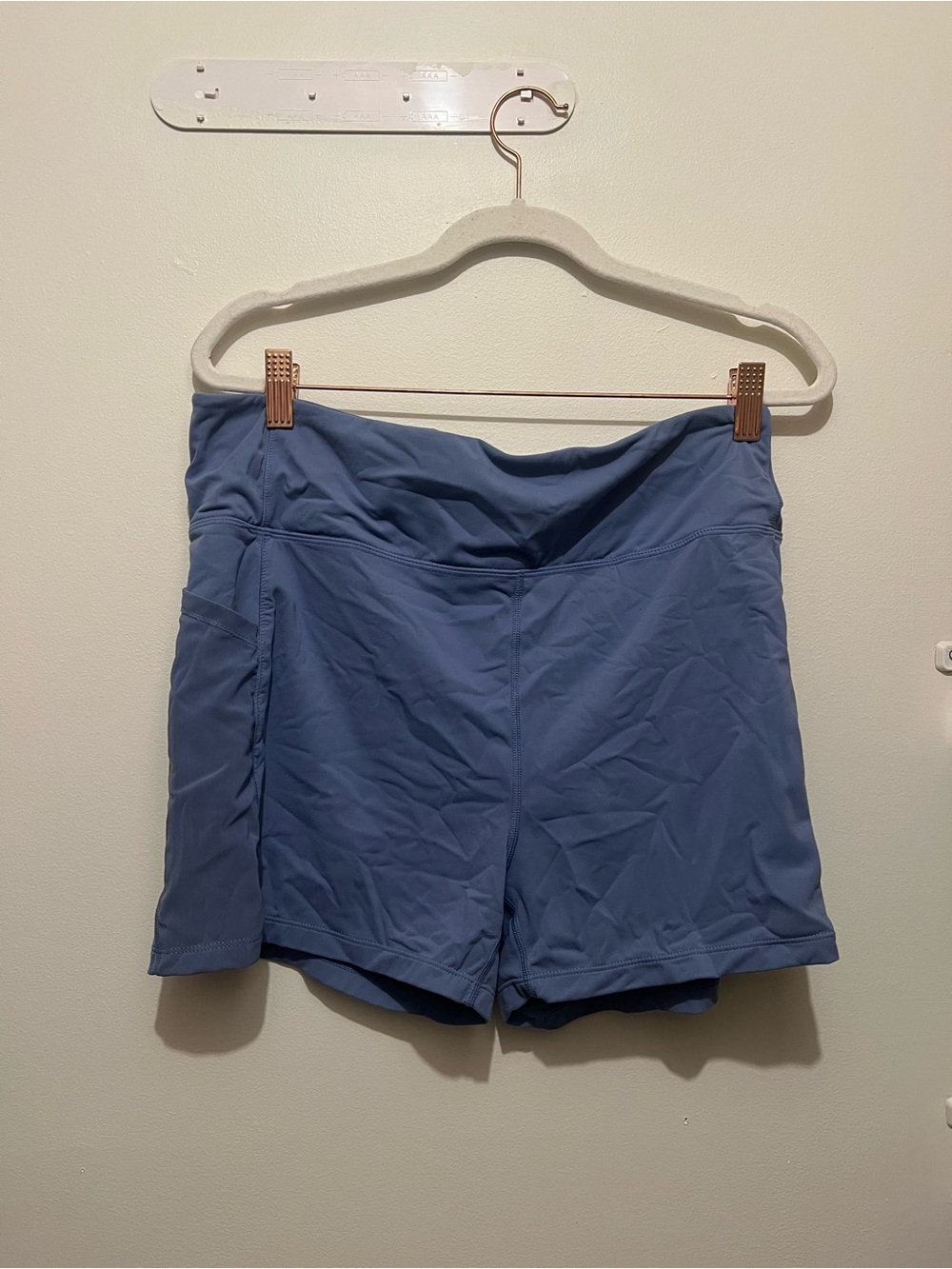 Cotton On Blue Athletic Shorts with Fold-Over Waistband
